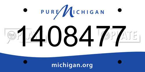 1408477 Michigan License Plate
