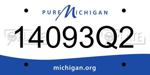 14093Q2 Michigan License Plate