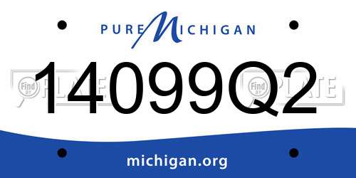 14099Q2 Michigan License Plate
