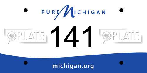 141 Michigan License Plate