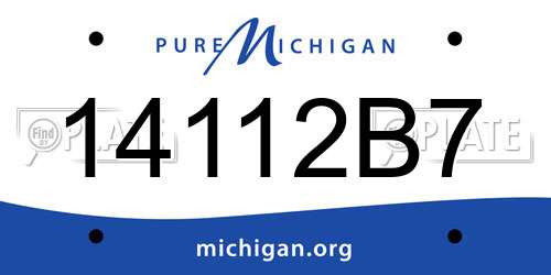 14112B7 Michigan License Plate