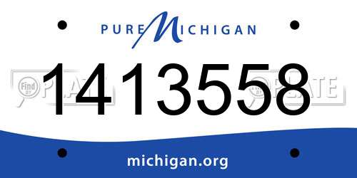 1413558 Michigan License Plate