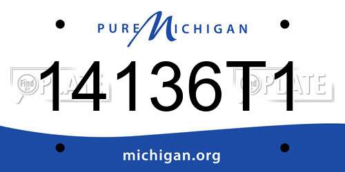 14136T1 Michigan License Plate