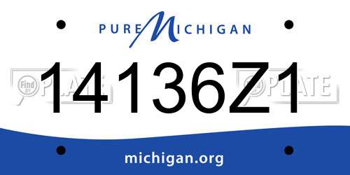 14136Z1 Michigan License Plate