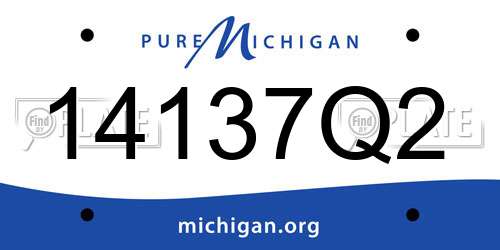 14137Q2 Michigan License Plate