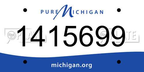 1415699 Michigan License Plate