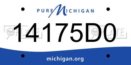 14175D0 Michigan License Plate