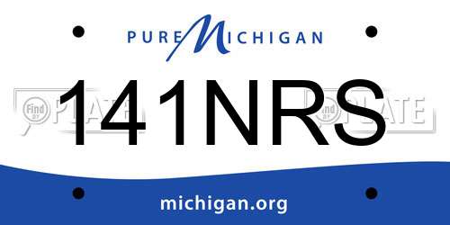 141NRS Michigan License Plate