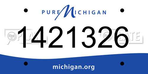 1421326 Michigan License Plate