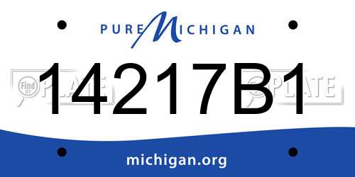 14217B1 Michigan License Plate