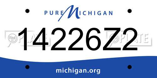 14226Z2 Michigan License Plate