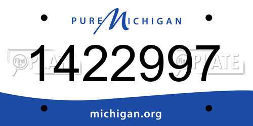 1422997 Michigan License Plate
