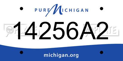 14256A2 Michigan License Plate