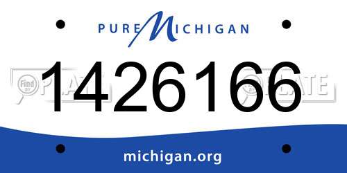 1426166 Michigan License Plate