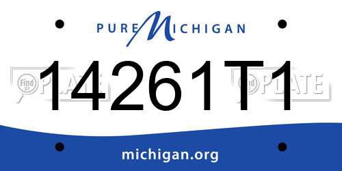 14261T1 Michigan License Plate