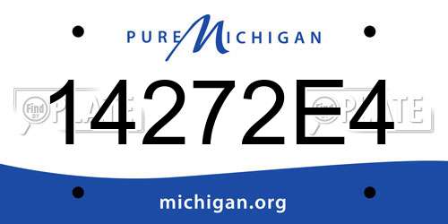 14272E4 Michigan License Plate