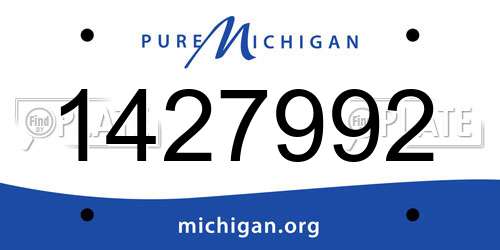 1427992 Michigan License Plate