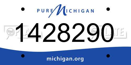 1428290 Michigan License Plate