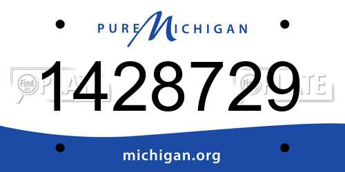 1428729 Michigan License Plate