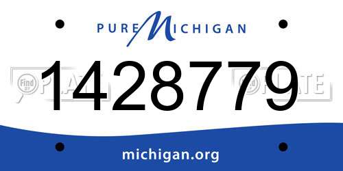 1428779 Michigan License Plate