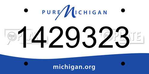 1429323 Michigan License Plate