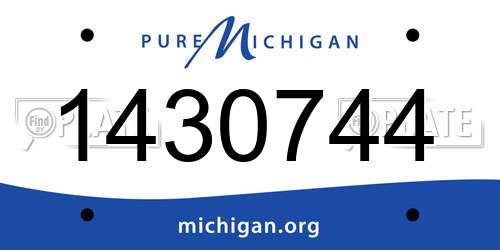 1430744 Michigan License Plate