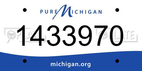 1433970 Michigan License Plate