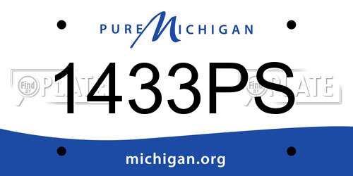 1433PS Michigan License Plate