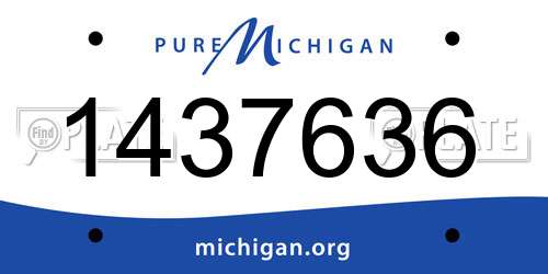 1437636 Michigan License Plate