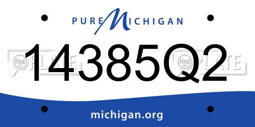 14385Q2 Michigan License Plate