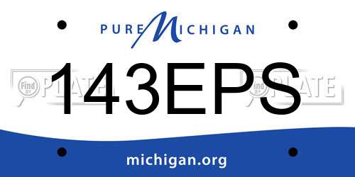 143EPS Michigan License Plate