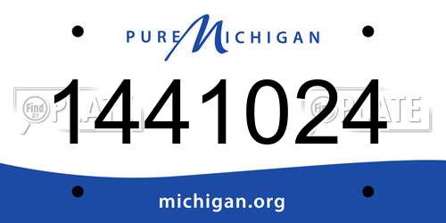 1441024 Michigan License Plate