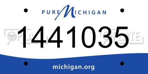 1441035 Michigan License Plate