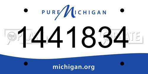 1441834 Michigan License Plate