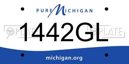 1442GL Michigan License Plate
