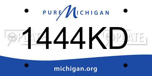 1444KD Michigan License Plate