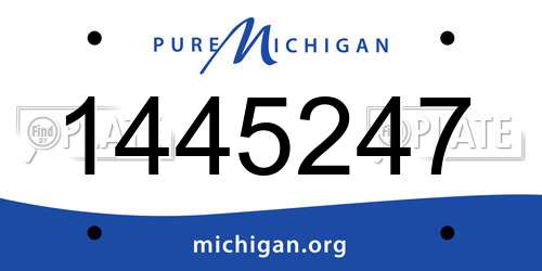 1445247 Michigan License Plate