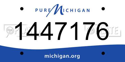 1447176 Michigan License Plate