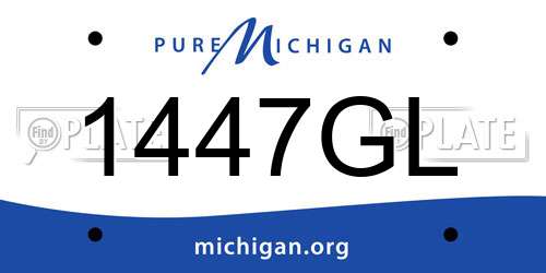 1447GL Michigan License Plate