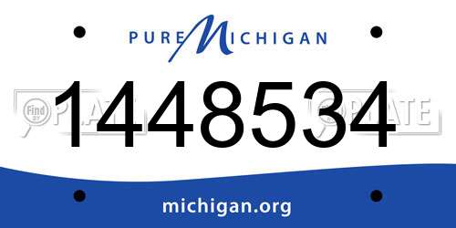 1448534 Michigan License Plate