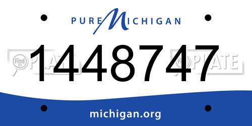 1448747 Michigan License Plate