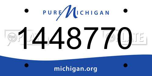 1448770 Michigan License Plate