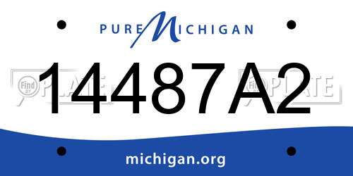 14487A2 Michigan License Plate