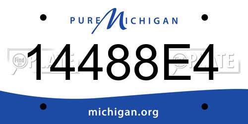 14488E4 Michigan License Plate