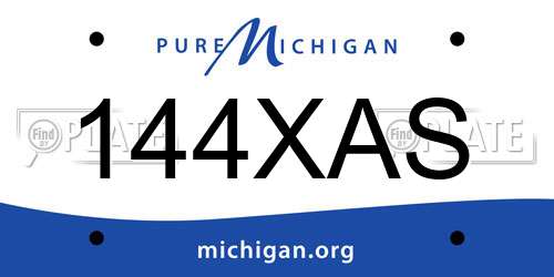 144XAS Michigan License Plate