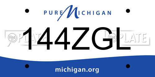 144ZGL Michigan License Plate