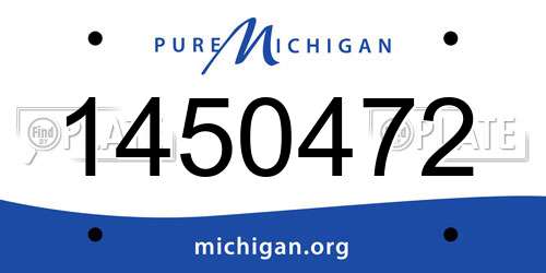 1450472 Michigan License Plate