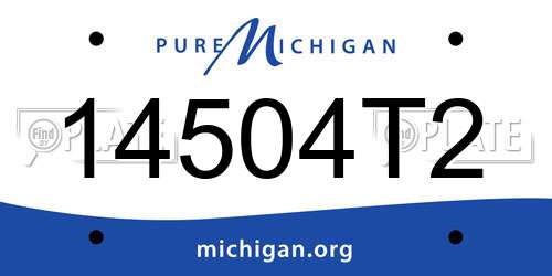 14504T2 Michigan License Plate