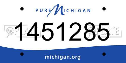 1451285 Michigan License Plate
