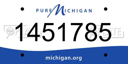 1451785 Michigan License Plate